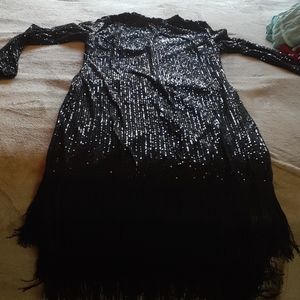 Fringed sequined dress